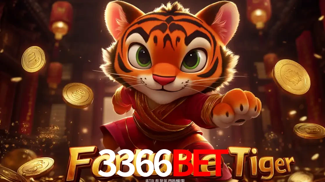 O carismático mascote do jogo de slot Fortune Tiger, um tigre fofo em pose de artes marciais, pronto para trazer sorte e multiplicadores de ganhos no cassino online 3366BET.