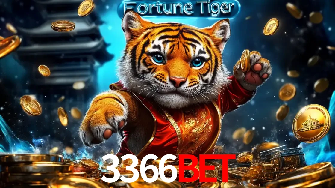 Imagem promocional do jogo de slot Fortune Tiger, com um tigre majestoso em traje tradicional cercado por uma fortuna em moedas de ouro, disponível agora no cassino 3366BET.